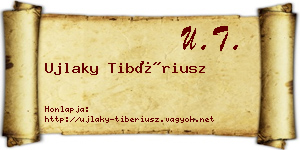 Ujlaky Tibériusz névjegykártya